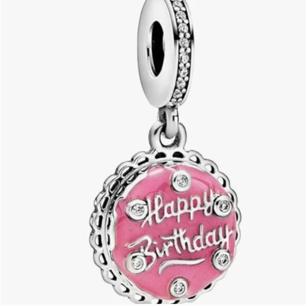 Happy Birthday 925S Charm Compatible with Pandora Bracelet